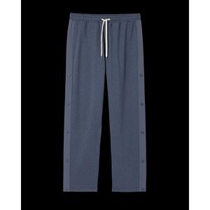 Vuori Sunday Performance Warm Up Pants Mens Size Large Azure Heather Side Snaps